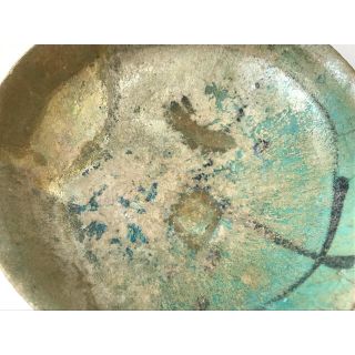 骨董 古代 波斯 ペルシャ イスラム古陶磁 青釉線文平鉢 皿の通販 by