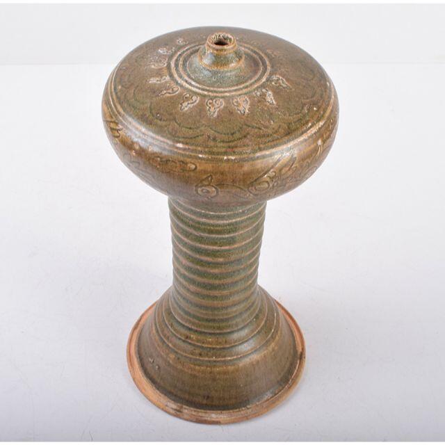 タイ古陶磁 宋胡録 青磁 鳥文 水注瓶 C R3496 タイ古陶磁 宋胡録 青磁 鳥文 水注瓶 C R3496