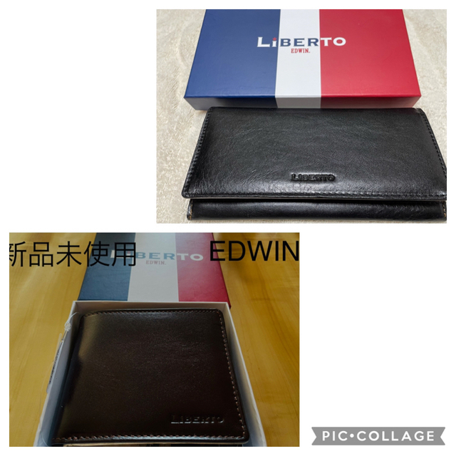 EDWIN(エドウィン)の【新品・未使用】EDWIN LiBERTO 紳士　折財布　牛皮　レザー メンズのファッション小物(長財布)の商品写真