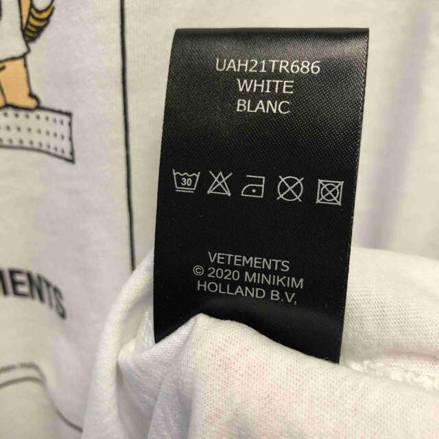 正規新品 20AW VETEMENTS ヴェトモン Tシャツ メンズのトップス(Tシャツ/カットソー(半袖/袖なし))の商品写真