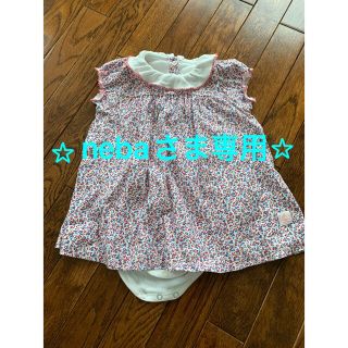 プチバトー(PETIT BATEAU)のPETIT BATEAI⚓️ベビーガール　小花柄ワンピース♡定価7000円(ワンピース)