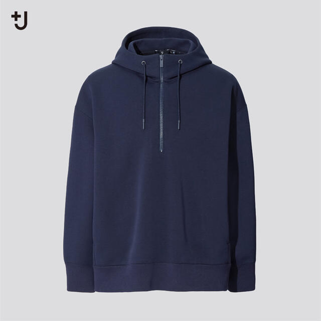 メンズuniqlo jilsander ユニクロ　ジルサンダー　ハーフジップパーカ　L