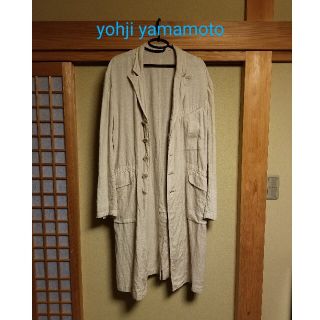 Yohji Yamamoto - yohjiyamamoto 17ss リネンロングジャケットの通販