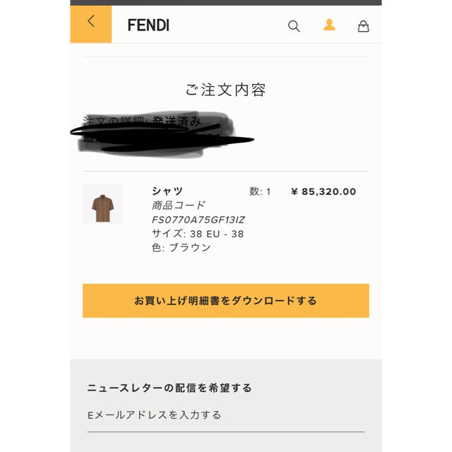 FENDI(フェンディ)のfendi シャツ 箱なし メンズのトップス(シャツ)の商品写真