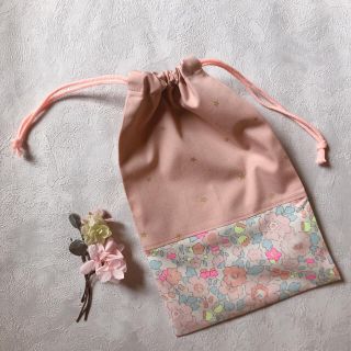 ボンポワン(Bonpoint)の【handmade】巾着袋SS 輸入リバティ ベッツィ Betsy BBB(外出用品)