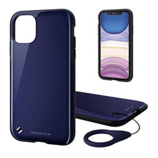 エレコム(ELECOM)のiPhone11ケース　TOUGH SLIM ネイビー　ワイヤレス充電対応(iPhoneケース)