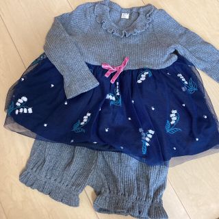 エフオーキッズ(F.O.KIDS)のアプレレクール スズラン刺繍のセットアップ(Tシャツ/カットソー)