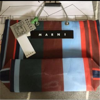 マルニ(Marni)の新品 未使用 マルニ マルニフラワーカフェ ストライプトートバッグ (トートバッグ)