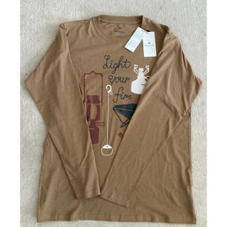 スノーピーク(Snow Peak)の新品　スノーピーク　Ｔシャツ　長袖　light your fire ギア　焚き火(Tシャツ/カットソー(七分/長袖))