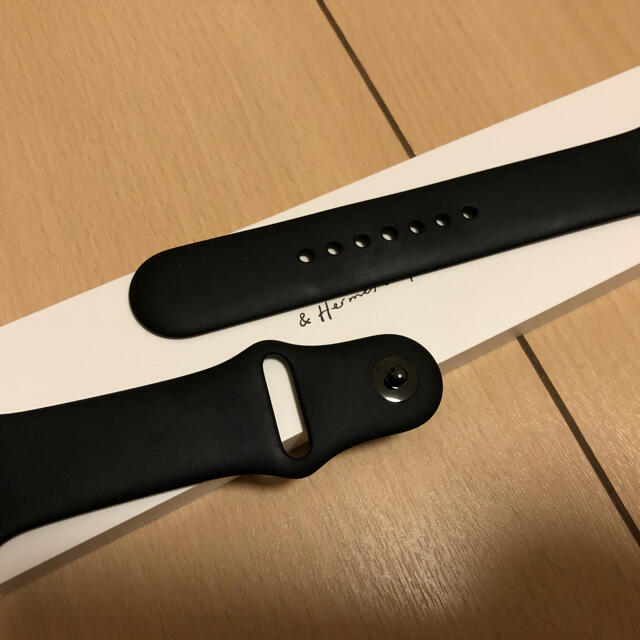 Apple Watch(アップルウォッチ)のHermèsブラックスポーツバンド メンズの時計(ラバーベルト)の商品写真