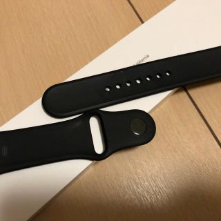 アップルウォッチ(Apple Watch)のHermèsブラックスポーツバンド(ラバーベルト)