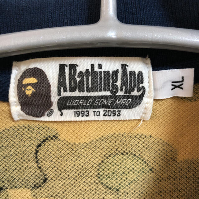 A BATHING APE(アベイシングエイプ)のアベイシングエイプ　ポロシャツ迷彩カラカモ　エイプ猿　XL メンズのトップス(Tシャツ/カットソー(半袖/袖なし))の商品写真