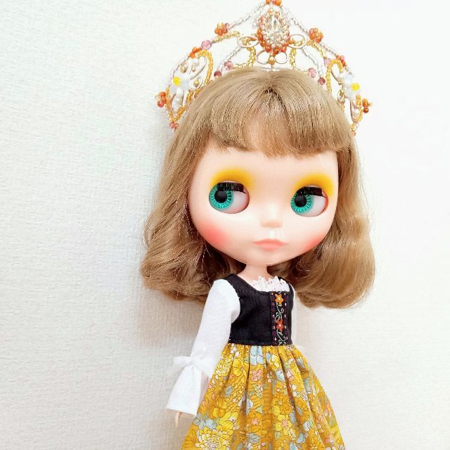 ハンドメイド「フォークロアなワンピース」ネオブライス・リカちゃんの服