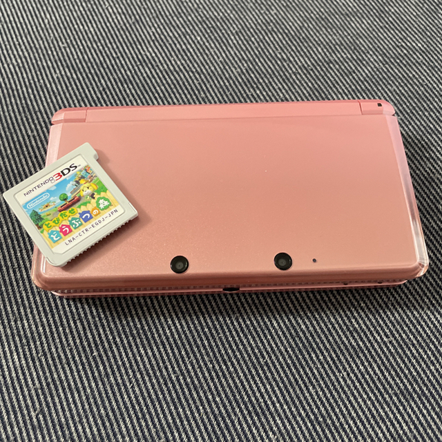 【美品】3DS ミスティーピンク＋とびだせどうぶつの森