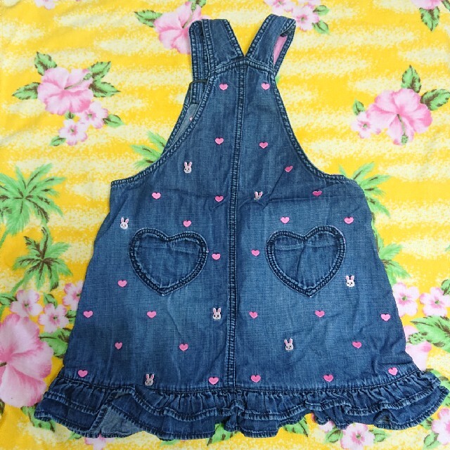 mikihouse(ミキハウス)のミキハウス♥刺繍♥デニムJSK♥120cm キッズ/ベビー/マタニティのキッズ服女の子用(90cm~)(ワンピース)の商品写真