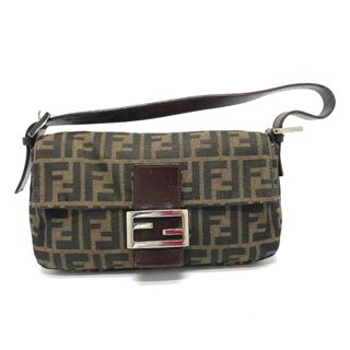 フェンディ(FENDI)のフェンディ FENDI マンマバケット 26424 FFロゴ ズッカ柄  カバン 肩掛け ショルダーバッグ キャンバス/レザー ブラウン(ショルダーバッグ)