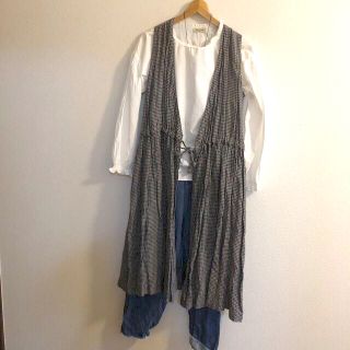 新品⭐︎SOILソイル⭐︎リネンカシュクールジレ