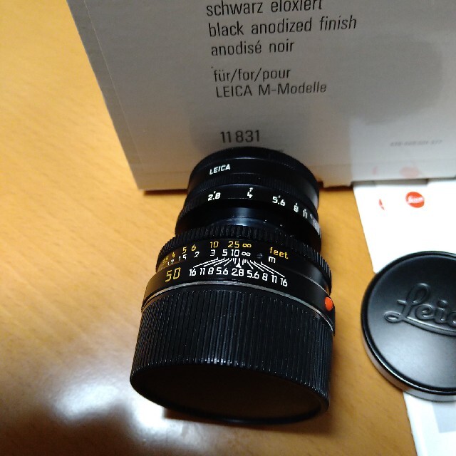 LEICA(ライカ)の最終価格　ライカ　エルマー50ミリ f2.8 美品　元箱付 スマホ/家電/カメラのカメラ(レンズ(単焦点))の商品写真