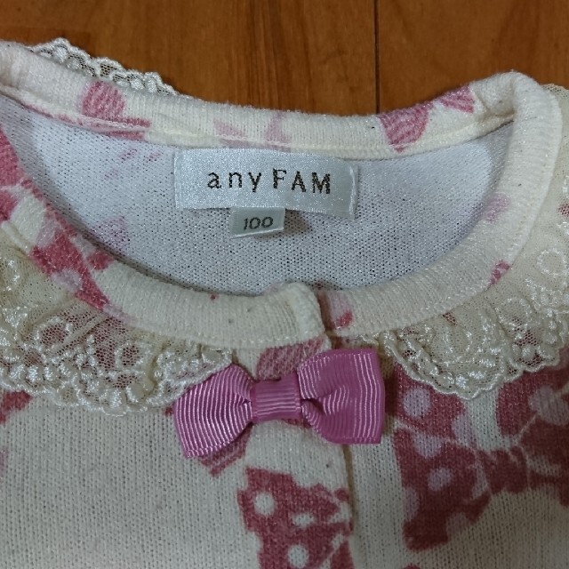 anyFAM(エニィファム)の100サイズエニィファムチュニックワンピース キッズ/ベビー/マタニティのキッズ服女の子用(90cm~)(ワンピース)の商品写真