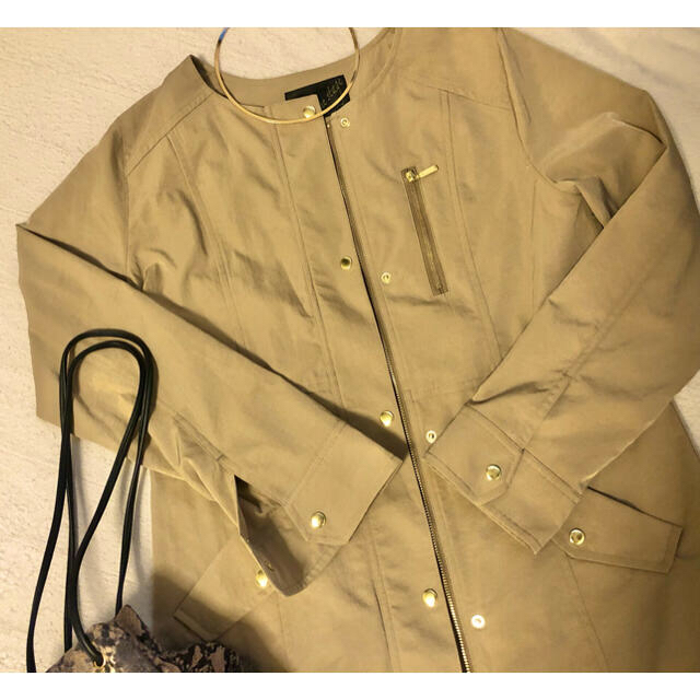 ZARA(ザラ)の値下げ❣️新品✨ノーカラースプリングコート🧥 レディースのジャケット/アウター(スプリングコート)の商品写真