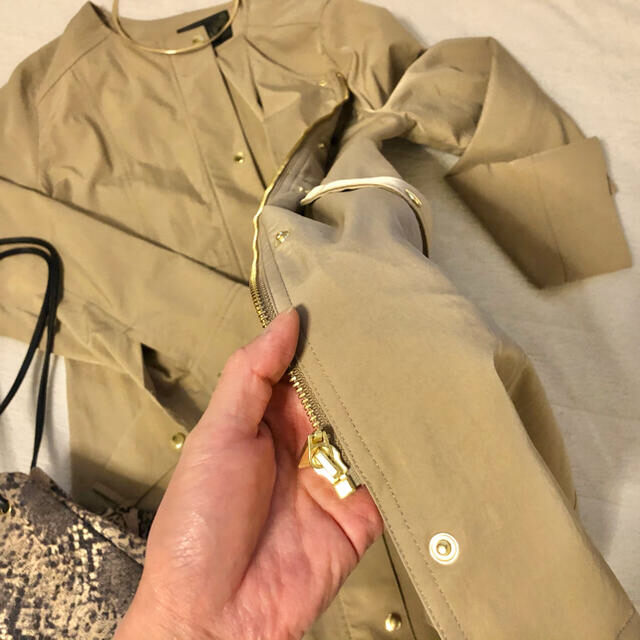 ZARA(ザラ)の値下げ❣️新品✨ノーカラースプリングコート🧥 レディースのジャケット/アウター(スプリングコート)の商品写真