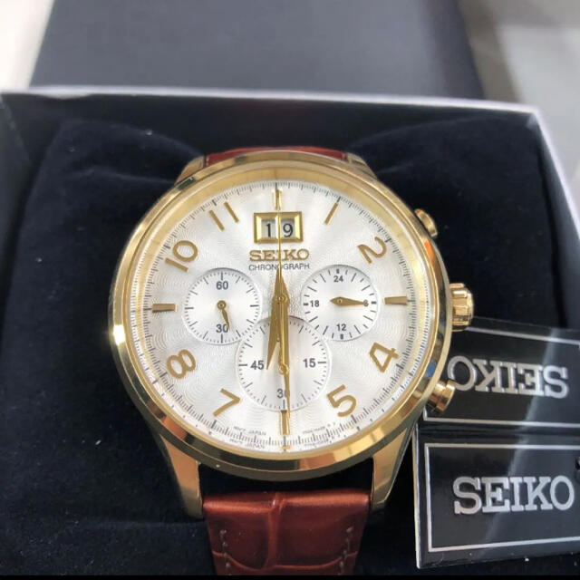 新品！SEIKO ビッグデイト クロノグラフ 腕時計時計