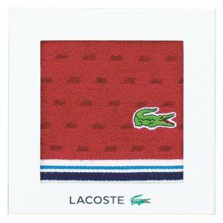 ラコステ(LACOSTE)のLACOSTE ゲストタオル 赤 サジェス ラコステ ハンドタオル 贈答 レッド(タオル/バス用品)