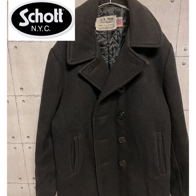 schott ショット ピーコート メルトン made in USA 740N | フリマアプリ ラクマ