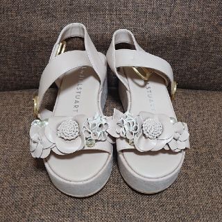 ジルバイジルスチュアート(JILL by JILLSTUART)のブルームプラットフォームサンダル❁ベージュ(サンダル)