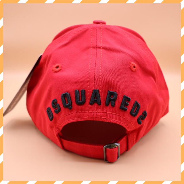 DSQUARED2(ディースクエアード)の【ディースクエアード】25周年限定ミラーロゴ　レッド帽子 メンズの帽子(キャップ)の商品写真