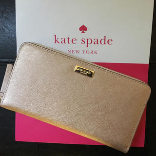 ケイトスペードニューヨーク(kate spade new york)の新品ケイトスペード 人気過ぎて再入荷 たっぷり入るローズゴールド長財布(長財布)