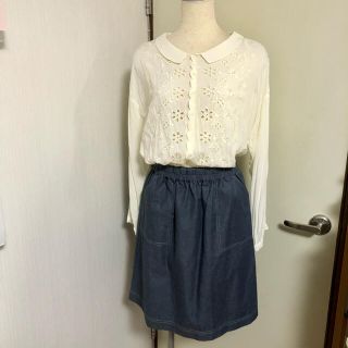 ダブルクローゼット(w closet)のお値下げしました！ブラウス×デニムコーデ❁✿✾(セット/コーデ)