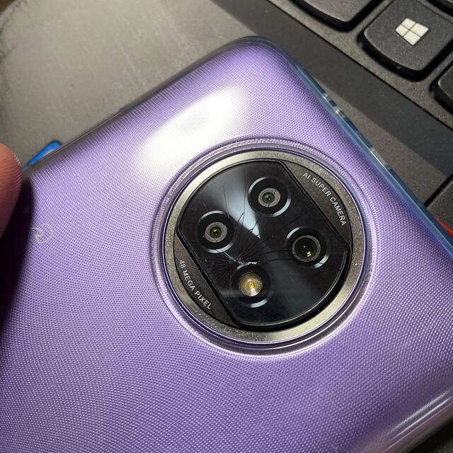 Redmi Note 9T カメラ亀裂ありスマートフォン本体