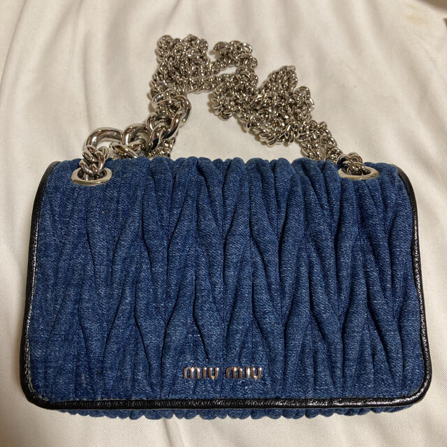 miumiu専用　　早い者勝ち【美品】miumiuデニムマトラッセ　ショルダーバック