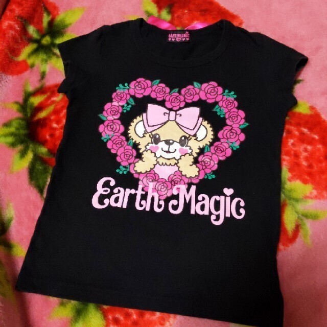 EARTHMAGIC(アースマジック)の京都限定 ローズマフィTシャツ キッズ/ベビー/マタニティのキッズ服女の子用(90cm~)(Tシャツ/カットソー)の商品写真