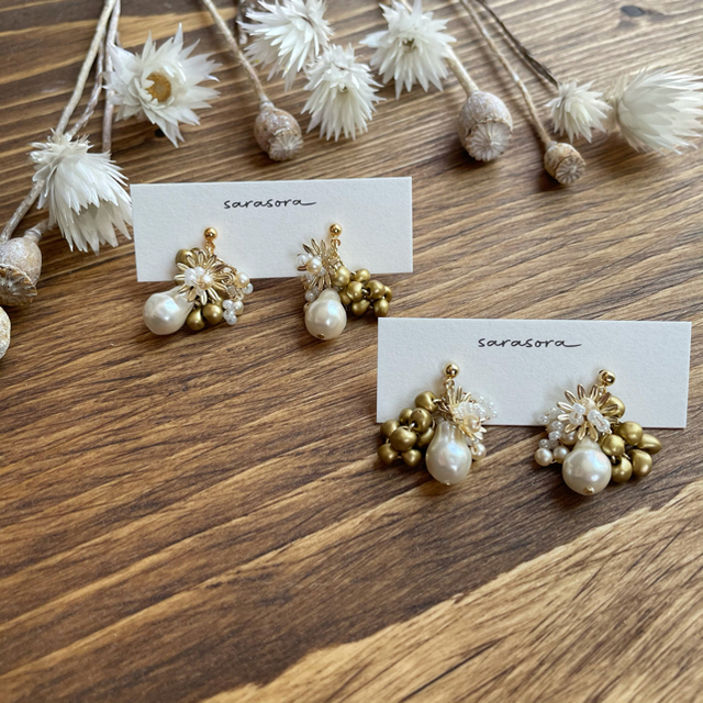 750 earrings ハンドメイドのアクセサリー(ピアス)の商品写真