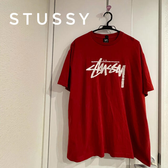 STUSSY(ステューシー)のSTUSSY XL Tシャツ 赤 レディースのトップス(Tシャツ(半袖/袖なし))の商品写真