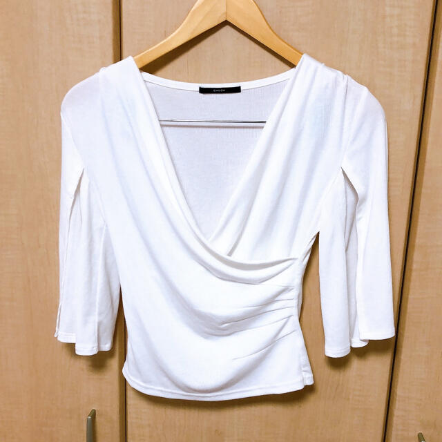 EMODA(エモダ)のちびまるこ様　EMODA クロスフィットTシャツ　ホワイト レディースのトップス(Tシャツ(半袖/袖なし))の商品写真