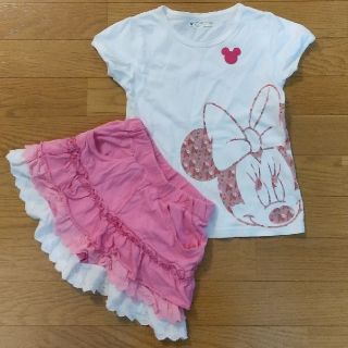 ニッセン(ニッセン)のミニーTシャツフリルパンツセット(パンツ/スパッツ)