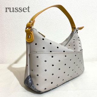 ラシット(Russet)のrusset☆ラシット/ミニバッグ BAG in BAG グレー ノベルティ(ハンドバッグ)