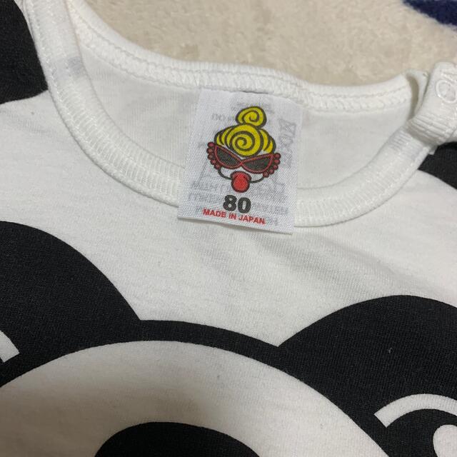 HYSTERIC MINI(ヒステリックミニ)のヒス　白パンダロンパース キッズ/ベビー/マタニティのベビー服(~85cm)(ロンパース)の商品写真