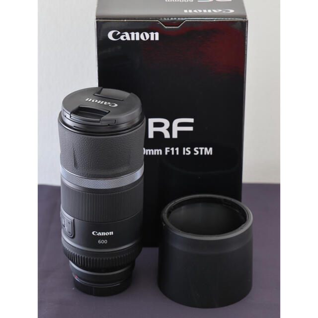 レンズ(単焦点)キヤノン RF600mm F11 IS USM レンズフード付き  美品です。