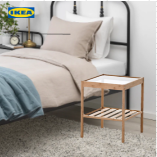 【送料込・段ボール梱包】IKEA NESNA ネスナ　サイドテーブル　新品 インテリア/住まい/日用品の机/テーブル(コーヒーテーブル/サイドテーブル)の商品写真