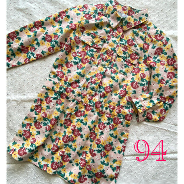 PETIT BATEAU(プチバトー)のプチバトー　お花柄ワンピース　新品未使用 キッズ/ベビー/マタニティのキッズ服女の子用(90cm~)(ワンピース)の商品写真