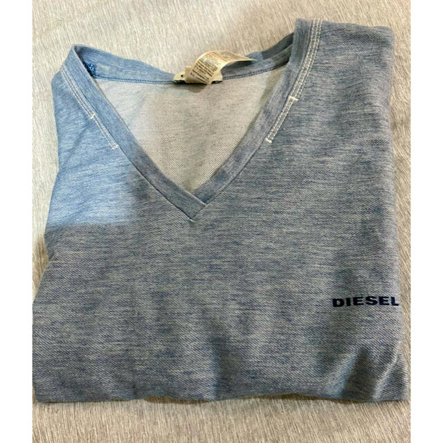 DIESEL(ディーゼル)のDIESEL ディーゼル メンズ Vネックシャツ Tシャツ インディゴブルー  メンズのトップス(Tシャツ/カットソー(半袖/袖なし))の商品写真
