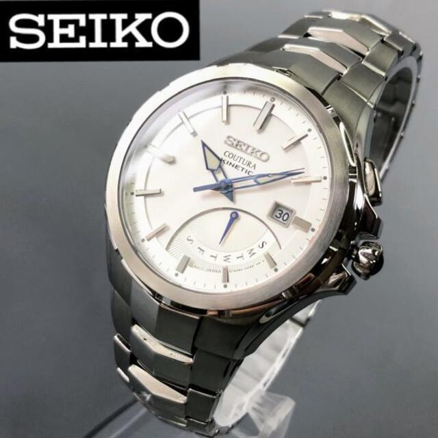 【新品】セイコー キネティック Kinetic SEIKO 青針 メンズ腕時計
