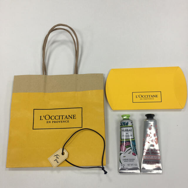 L'OCCITANE(ロクシタン)のロクシタンハンドクリームギフト 30ml HB + CB 2本セット (＊新品) コスメ/美容のボディケア(ハンドクリーム)の商品写真