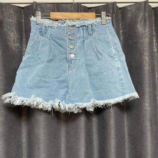 ヘザー(heather)のヘザー　ハイウエストデニムショートパンツ(ショートパンツ)