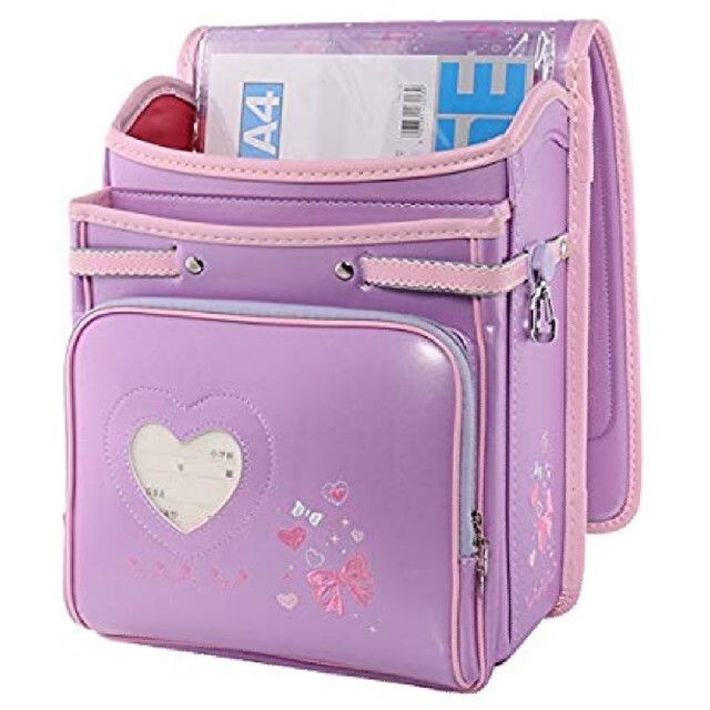 人気新品入荷子ども用ファッション小物6年保証 パール ラベンダー パープル ランドセル 紫 女の子 リボン