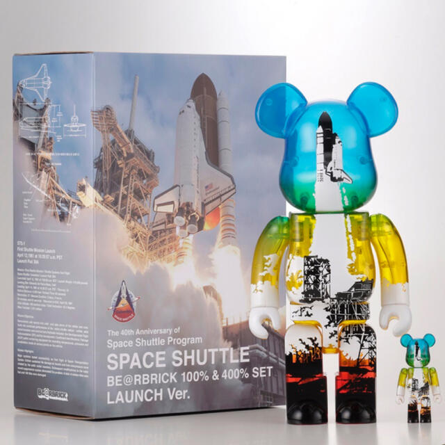 MEDICOM TOY(メディコムトイ)のSPACE SHUTTLE BE@RBRICK LAUNCH 100 & 400 エンタメ/ホビーのフィギュア(その他)の商品写真